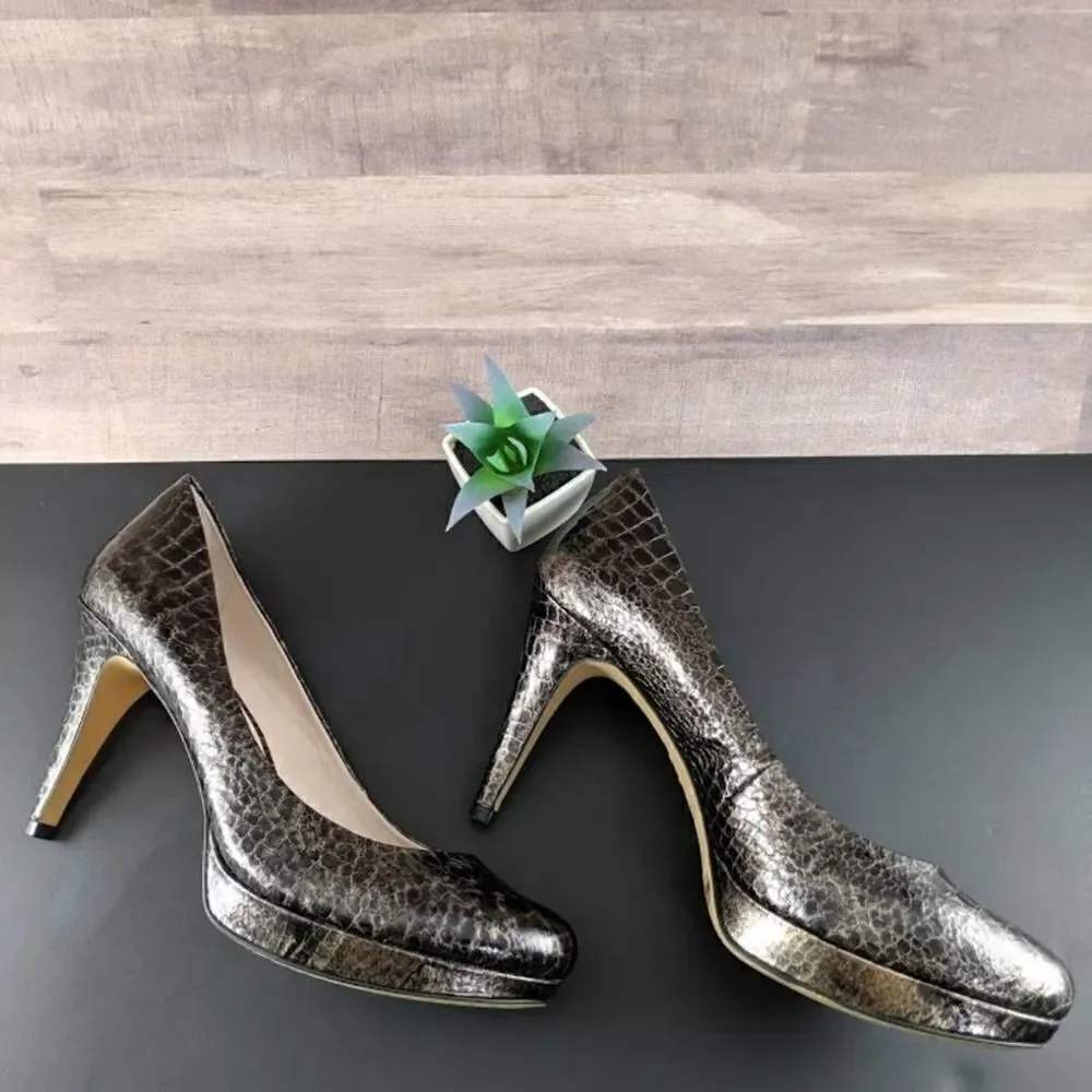 Vince Camuto Zella Reptile Snake Embossed Pump